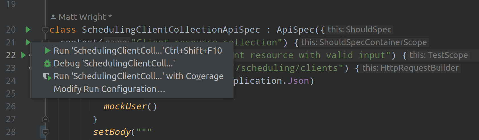 testing intellij